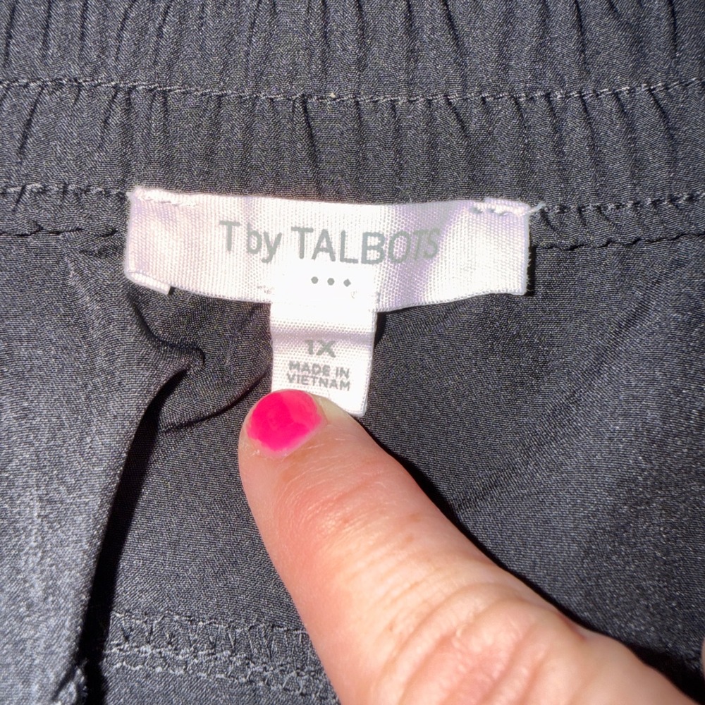 T by Talbots Cargo Active Skort 1X Black Elastic Waist Stretch Utility Skirt - Picture 4 of 6
